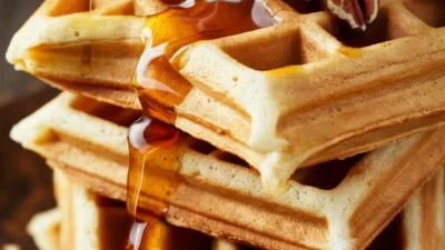 Fluffy Pumpkin Spice Waffles